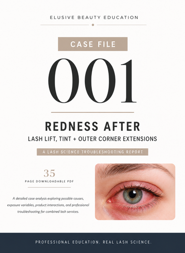 Case File 001: Redness After Lash Lift, Tint + Outer Corner Extensions